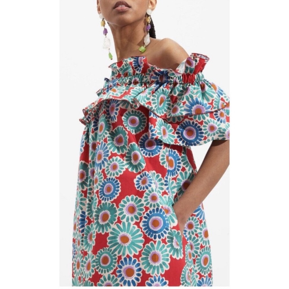 La DoubleJ Breakfast Crazy Daisy Maxi Dress Size medium - Picture 14 of 14
